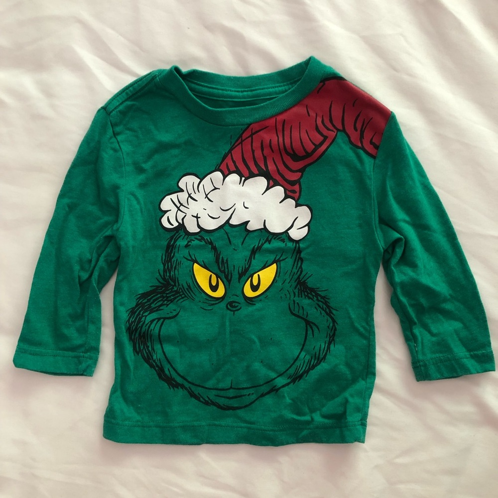 Grinch Long Sleeved T-Shirt | Holiday | 12 mo